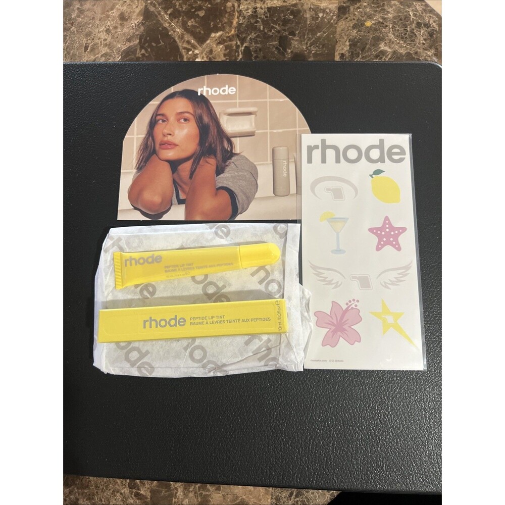 Rhode Peptide Lip Tint LEMONTINI Lemon Shimmery Gold Gloss Limited Edition